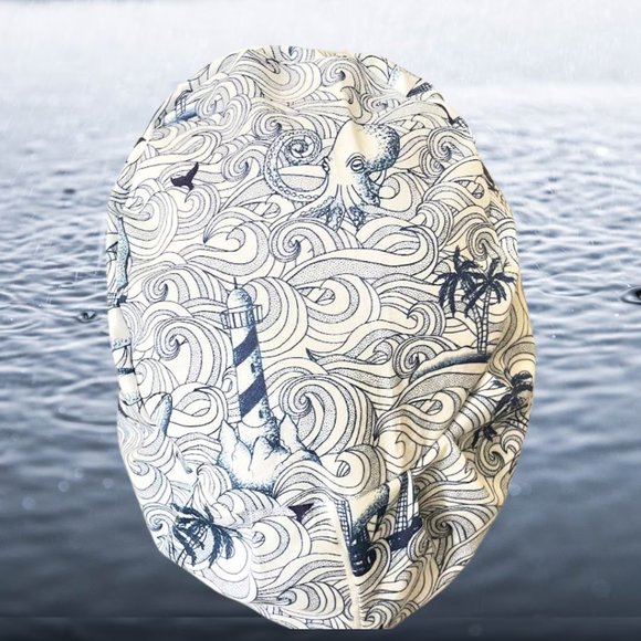 PREMIUM Marine Life~Euro Scrub Cap| Unisex Nurse Cap| Scrub Hat| Scrub Cap| CRNA - Picture 2 of 4